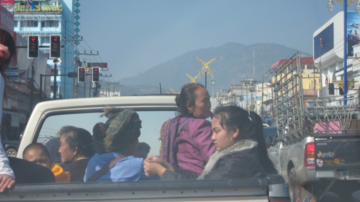 Driving towards the border