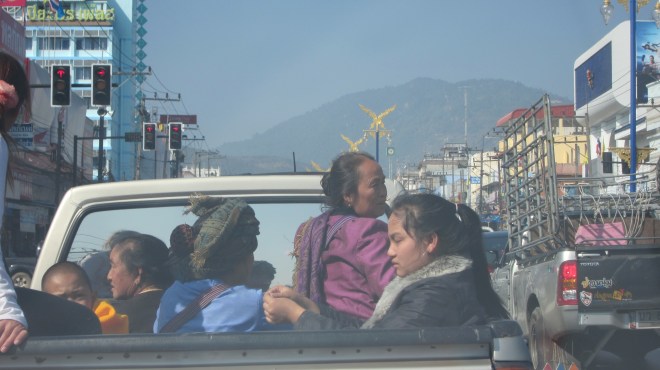 Driving towards the border