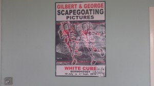 This nice signed poster covers up my cracked wall perfectly