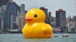 Rubber duck in Hong Kong.  Pic credit: CNN