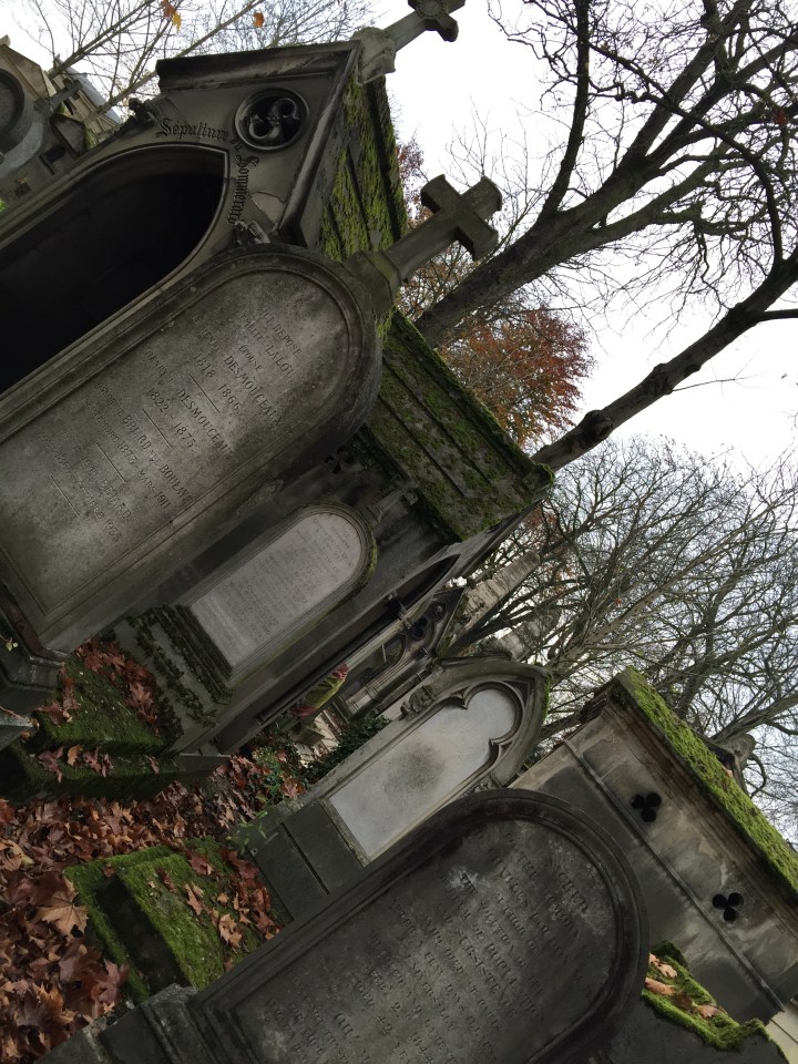 pere Lachaise.  I did have a look for the graves of both Jim Morrison and Oscar Wilde, but could't find them.  Maybe I didn't try too hard, because I'm not a big fan of looking at graves.