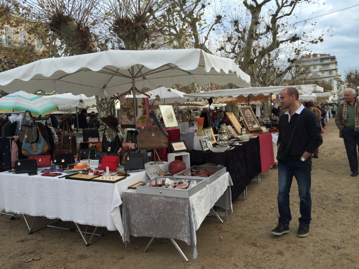 The flea market.  You just know that the designer bags for sale here are not the usual market stall fakes.