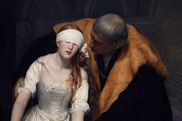My favourite picture from the National Portrait gallery tour, this shows Lady Jane Grey, briefest monarch in British history, meeting her executioner.  It is, I feel, a rather romantic interpretation of the truth.