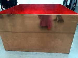 part of the understanding modern art walk was this copper vat.  And yes those are my massive feet reflected. 