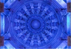 No photos allowed inside the Mandir, so I bought this postcard from the shop.  