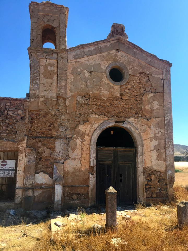 The chapel, with the little tower now leaning rather precariously