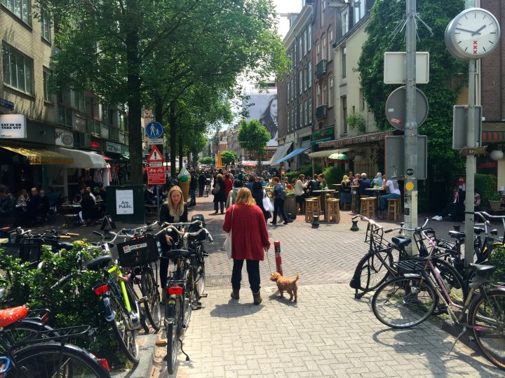 Albert Cuypmarkt; it gets busier later in the day.  Great Falafels