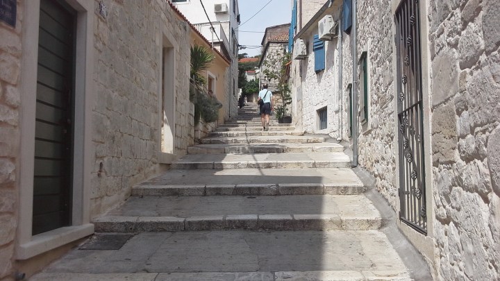 Croatia, not ideal for a wheelie bag...