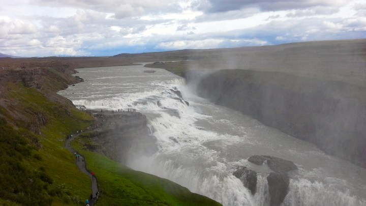 'Golden Falls' (Gullfoss in Icelandic.