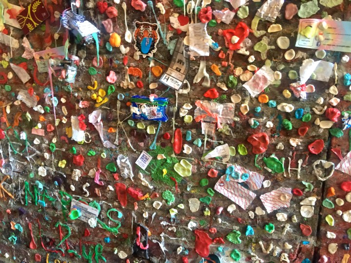 Wall of chewing gum.  Disgusting but somehow compelling