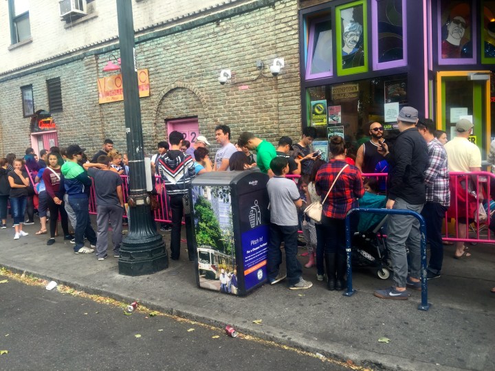 There's still a queue at Voodoo donuts.  Blue Star are a good alternative if (like me) you refuse to queue for your food