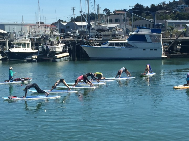 The woman in the green was the one barking out instructions.