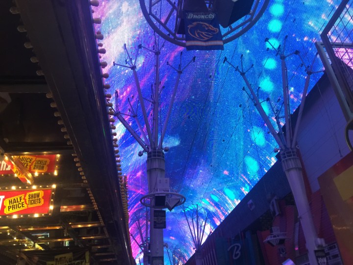 Nightly light show in Fremont street