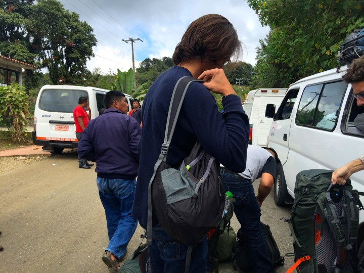 changing buses. I didn't point my camera at the protesters; they tend not to want photos.