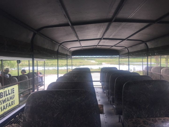 Exploring the swampland in the swamp buggy.