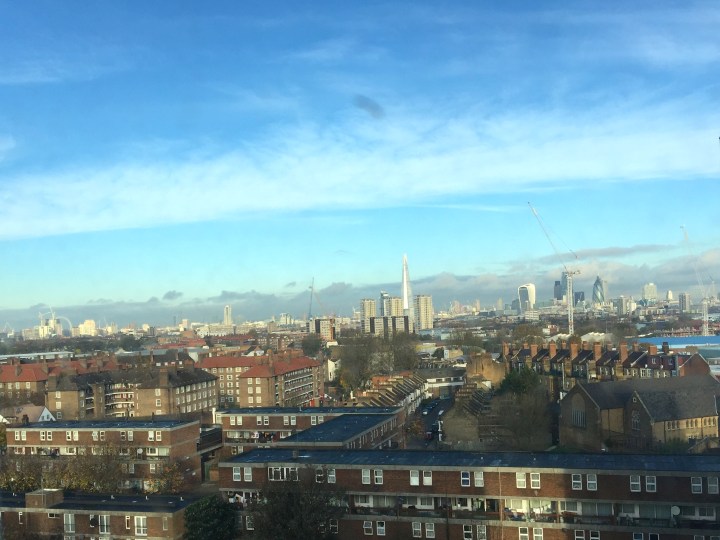 View from my window: A few new cranes but otherwise unchanged.  