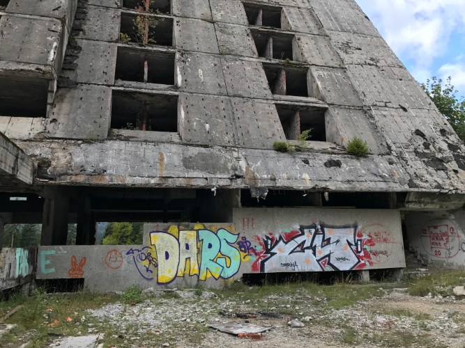 Sarajevo abandoned building