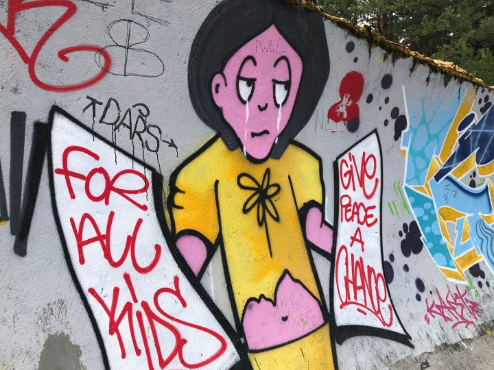 grafitti, bobsleigh abandoned, Sarajevo