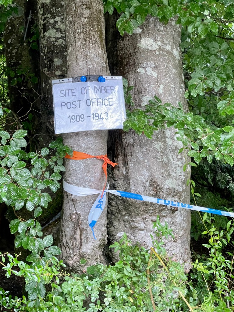 site of the old post office in Imber ghost village, Wiltshire